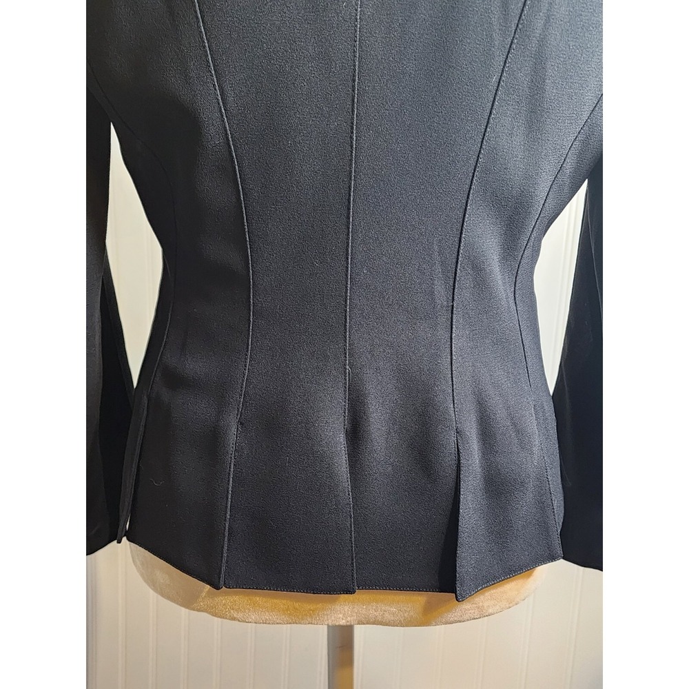 JENNA BLACK GOLD Woman's Embroidered BLAZER JACKET BUTTON size 6 - Picture 6 of 10